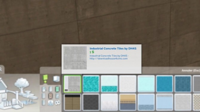 Sims 4 Industrial Concrete Tiles at DH4S