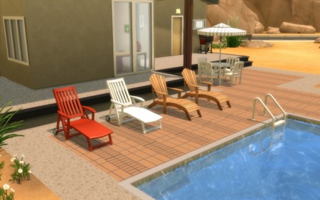 TS2 to TS4 Poolside Loungechairs by LOolyharb1 at Mod The Sims