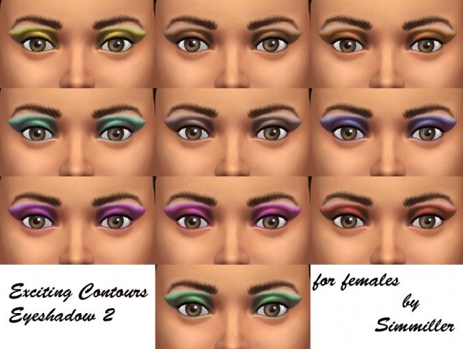 Sims 4 Exciting Contours Eyeshadow 2 by Simmiller at Mod The Sims