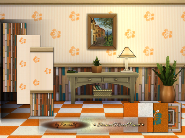 Sims 4 Stained Wood Panel by emerald at TSR