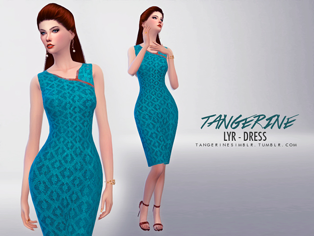 Sims 4 Lyr Dress by tangerine at Sims Fans