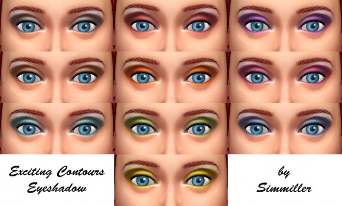 Sims 4 Exciting Contours Eyeshadow by Simmiller at Mod The Sims