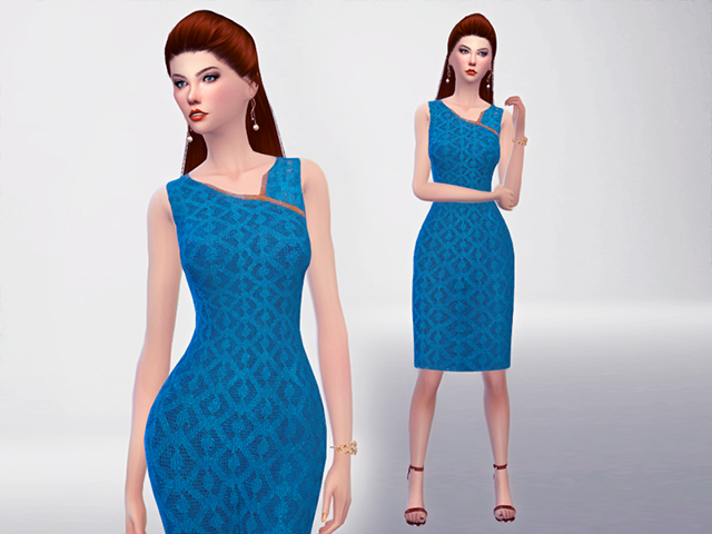 Sims 4 Lyr Dress by tangerine at Sims Fans