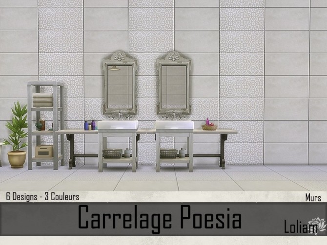 Sims 4 COLLECTION CARRELAGE POESIA by loliam at Sims Artists