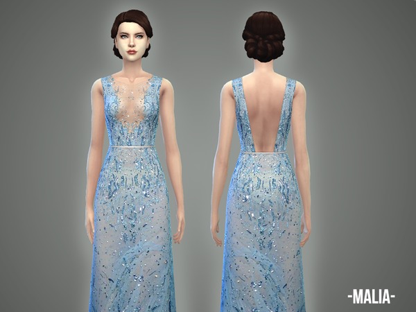 Sims 4 Malia gown by April at TSR