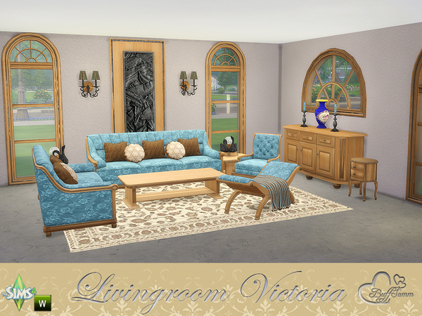 Sims 4 Victoria Livingroom by BuffSumm at TSR