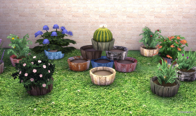 Sims 4 Garden Wooden Pot at 27Sonia27