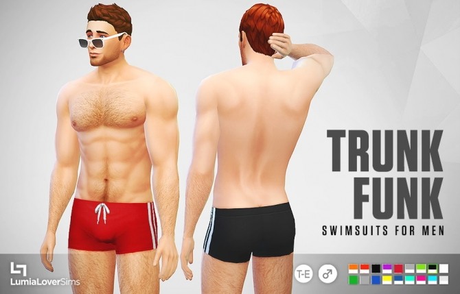 Sims 4 Trunk Funk Swimsuit for males at LumiaLover Sims