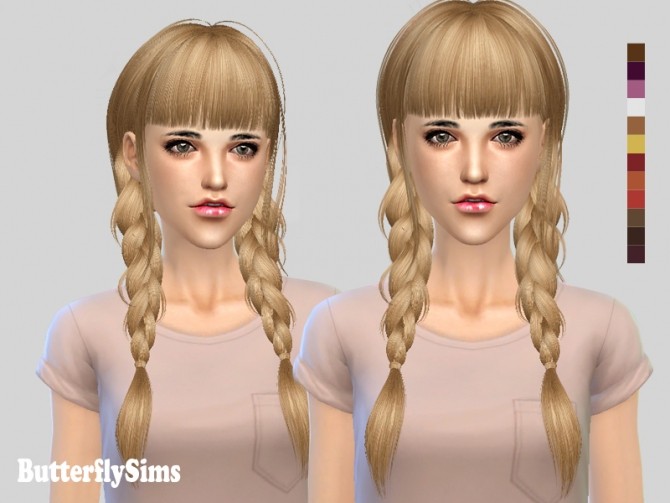 Sims 4 B fly hair 133 NO hat (Pay) at Butterfly Sims