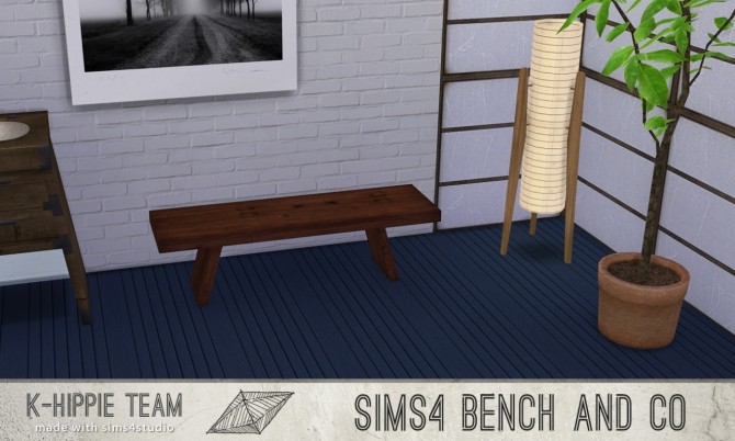 Sims 4 7 Benches Zen Serie vol 1 at K hippie