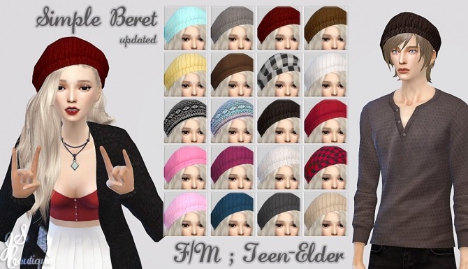 Sims 4 Updated Beret at JSBoutique