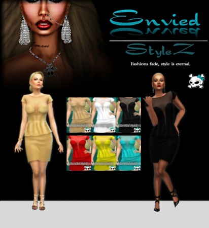 Peplum Eve Dress by MzEnvy20 at Mod The Sims