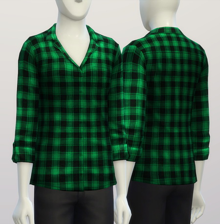 Sims 4 Oversized shirt M V2 designer label at Rusty Nail