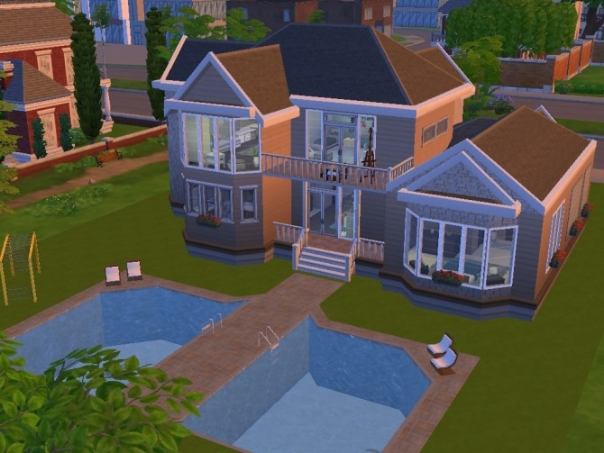Sims 4 Modern American style house by lalucci at Mod The Sims