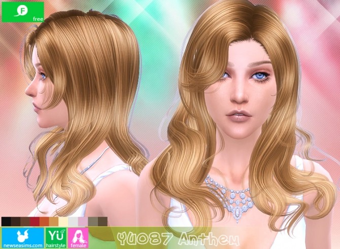 Sims 4 YU087 Anthem hair (Free) at Newsea Sims 4