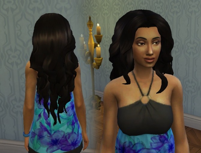Sims 4 Curly Wings hair by Kiara at My Stuff