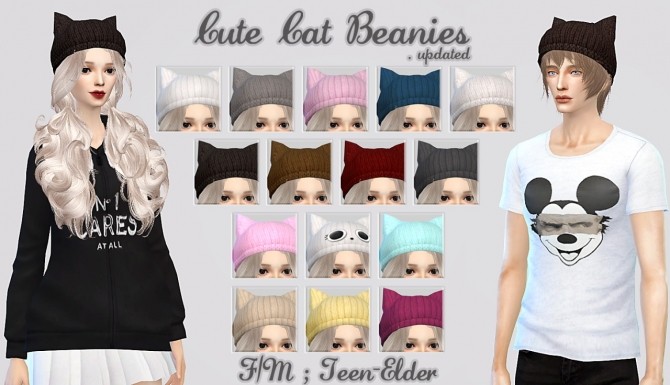 Sims 4 Updated Cat Beanies at JSBoutique