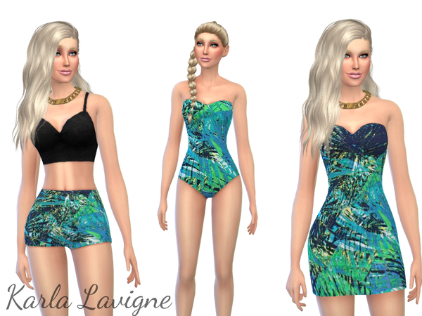 Sims 4 Set Jungle Clothes by Karla Lavigne at TSR