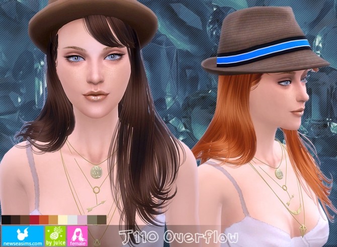 Sims 4 Overflow hair (Pay) at Newsea Sims 4