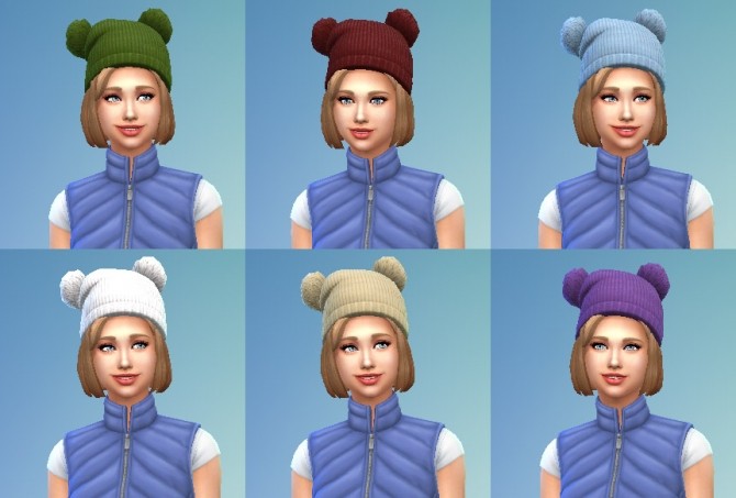 Sims 4 Pumped Up Pom Pom Hat Conversion at My Stuff