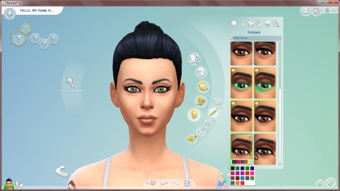 Sims 4 Eyeliner Double Cat Tail by Simmiller at Mod The Sims
