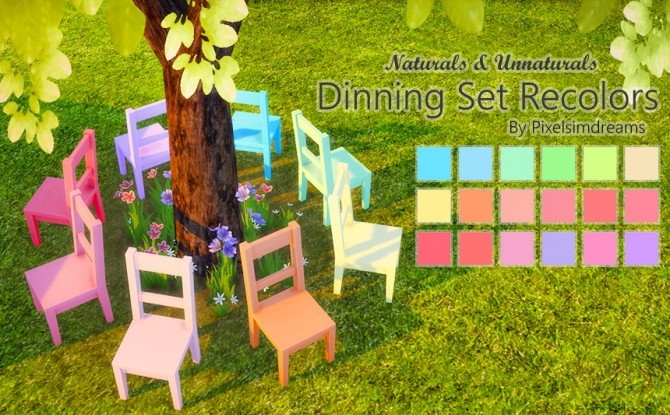 Sims 4 Dinning Set Recolors at Pixelsimdreams