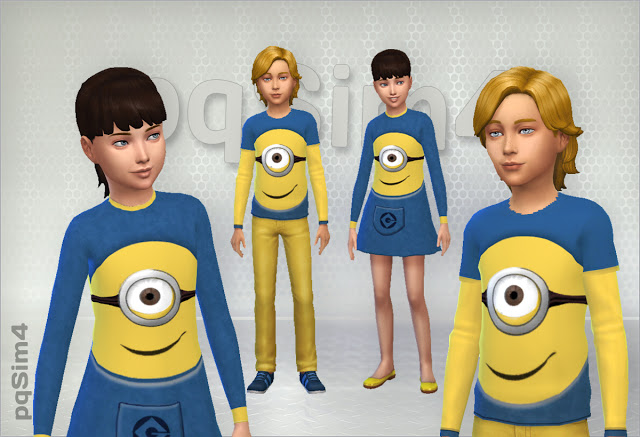 Sims 4 Minions Dress and T Shirt at pqSims4