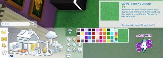 Sims 4 Carpet Set in 40 Colours by wendy35pearly at Mod The Sims