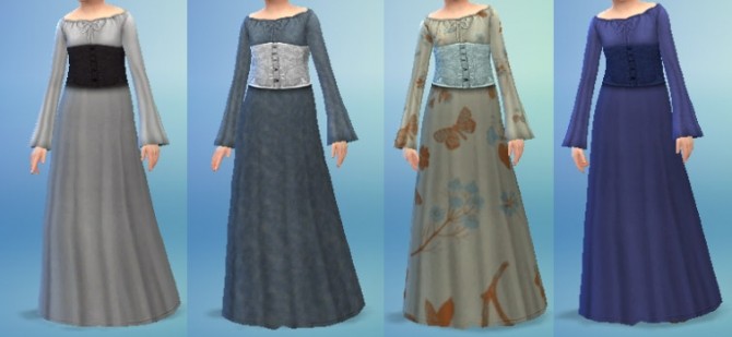 Sims 4 Medieval Dress for Girls at My Stuff