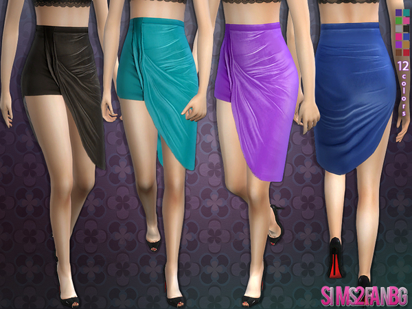 Sims 4 56 Side split skirt by sims2fanbg at TSR