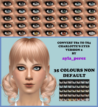 35 Eye Colors Non Default Version 2 at Ayla’s Sims