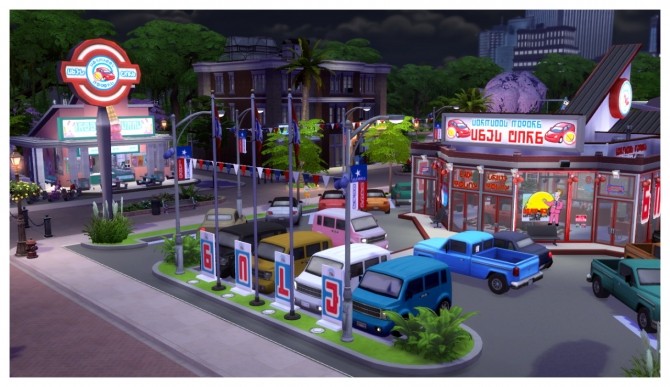 Sims 4 Wormwood Motors Retail Lot at SimDoughnut