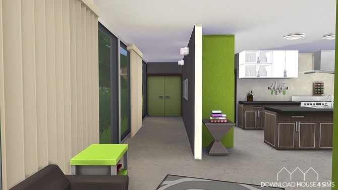 Sims 4 Lime Kitchen Green & Modern at DH4S