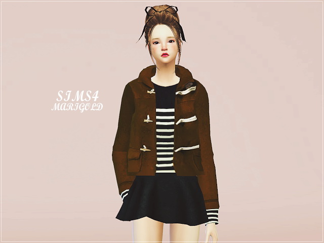 Sims 4 Female duffle coat at Marigold