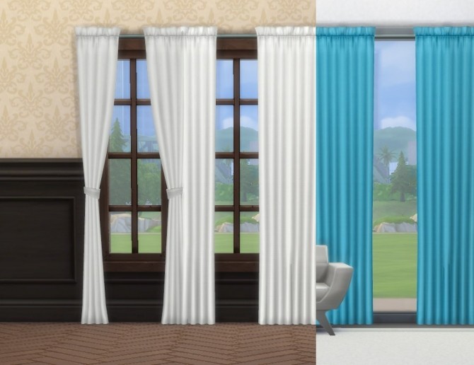 Sims 4 Simple Curtains by plasticbox at Mod The Sims