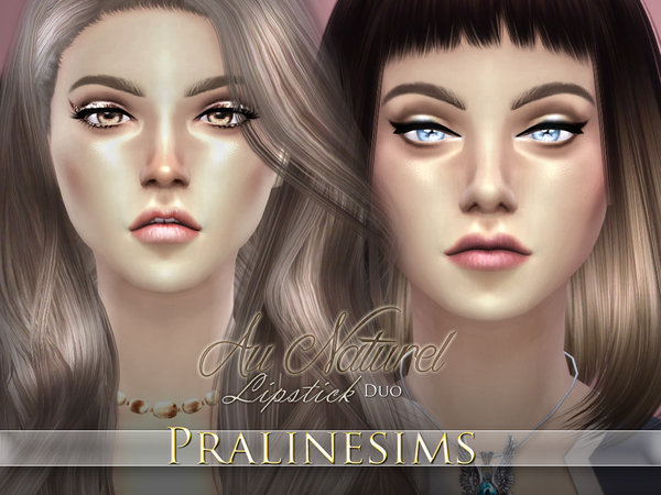 Sims 4 Au Naturel Lipstick Duo by Pralinesims at TSR