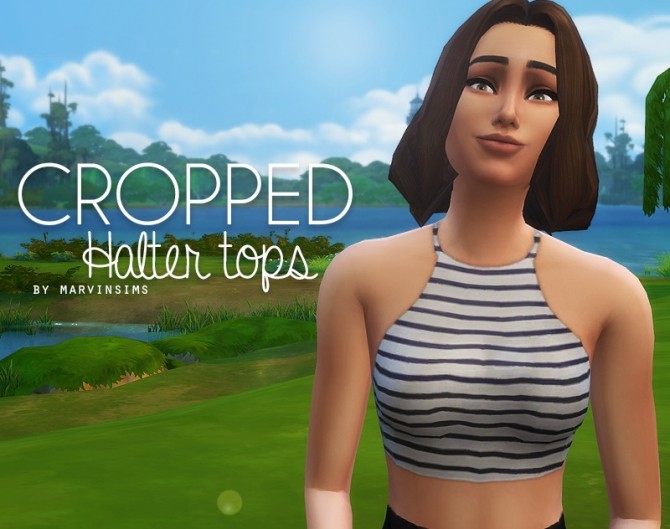 Sims 4 Cropped Halter Tops at Marvin Sims