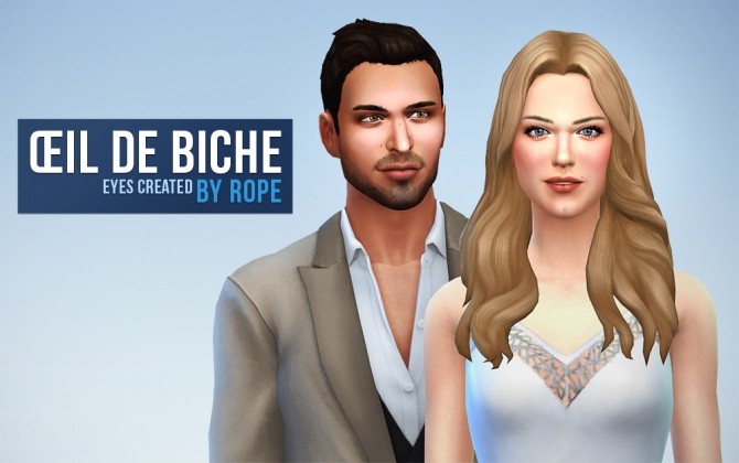 Sims 4 Œil de biche eyes replacement by Rope at Simsontherope