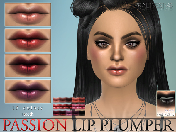 Sims 4 Passion Lip Plumper N29 + Teeth by Pralinesims at TSR