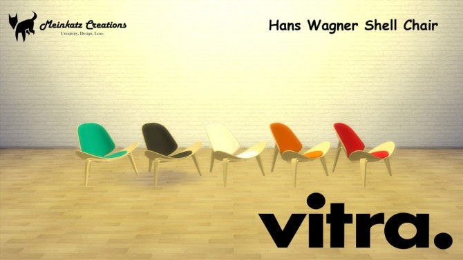 Sims 4 Hans Wagner Shell Chair at Meinkatz Creations