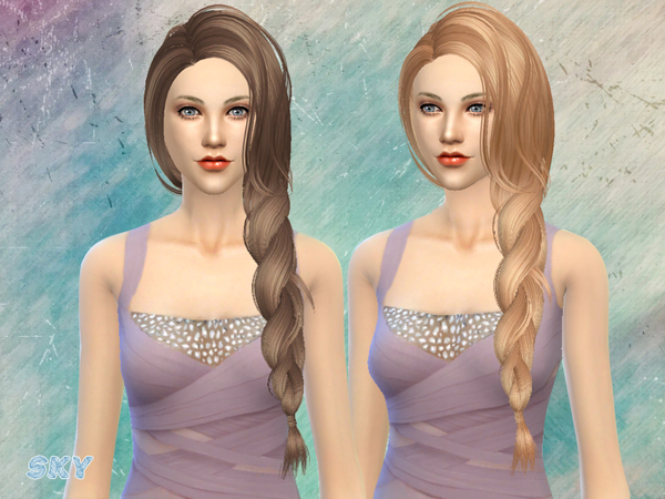 Sims 4 Hair 155 Ailisa by Skysims at TSR