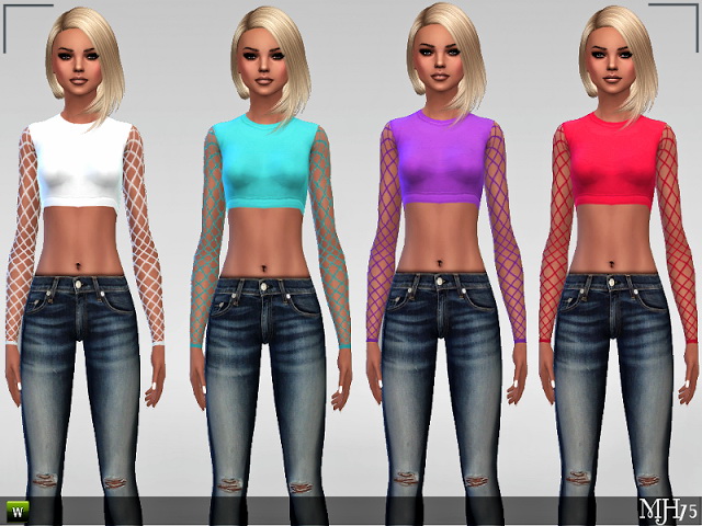 Sims 4 CoolNet Teen Tops by Margie at Sims Addictions