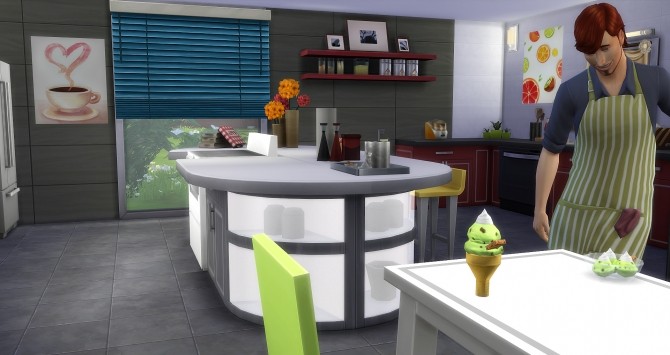 Sims 4 Red kitchen at Studio Sims Creation