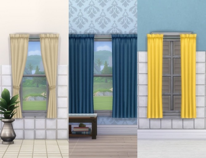 Sims 4 Simple Curtains by plasticbox at Mod The Sims