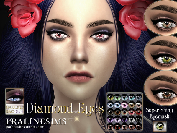 Diamond Eyes by Pralinesims at TSR » Sims 4 Updates