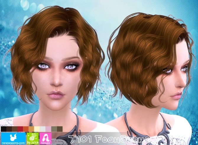 Sims 4 J101 Foam Summer hair (Pay) at Newsea Sims 4