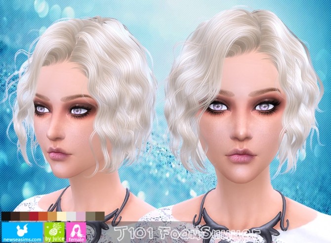 Sims 4 J101 Foam Summer hair (Pay) at Newsea Sims 4