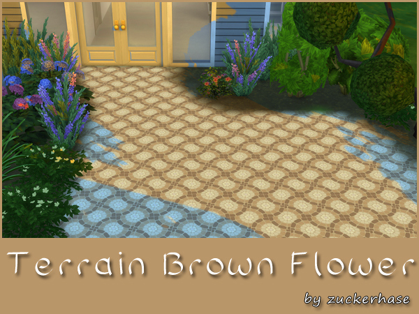 Sims 4 Terrain Brown Flower by zuckerhase at Akisima