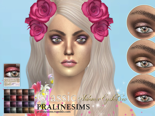 Sims 4 Classic Shimmer Eyeshadow by Pralinesims at TSR