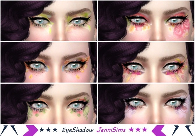 Sims 4 EyeShadow Fantasy Flowers at Jenni Sims